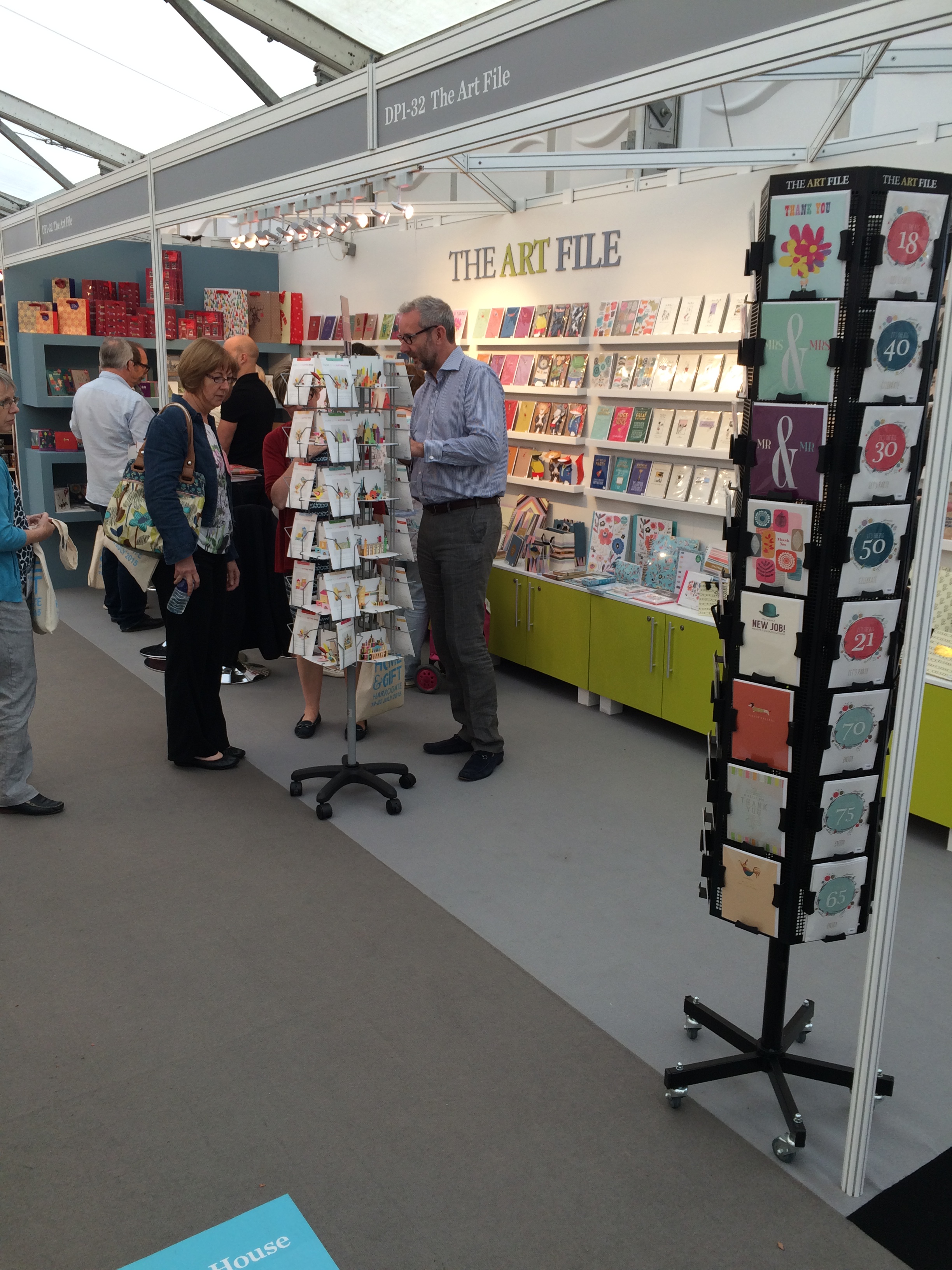 A busy Art File stand on day two of the show. 